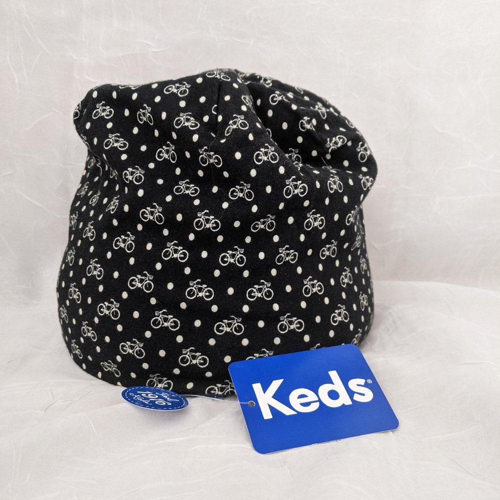 Keds 1916 Bicycle Motif Reversible Beanie Caps NWT